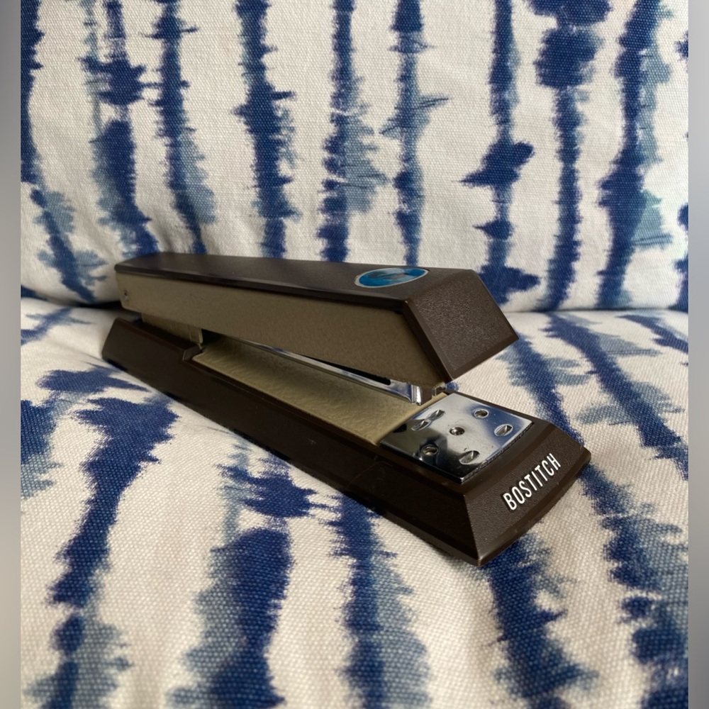 Vintage Stapler Bostitch Model B III 3 Made in USA Brown Office Working Staples